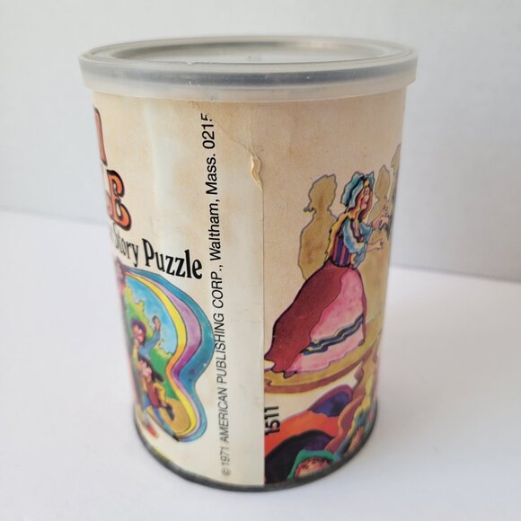 VTG Rip Van Winkle 1971 Jigsaw Story Puzzle in Tin Can American Publishing Corp - Picture 2 of 7